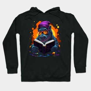 Hippo Reads Book Hoodie